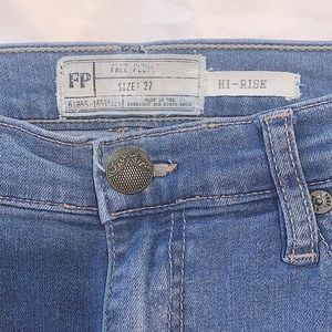 Free People High Rise Roller Skinny Jeans